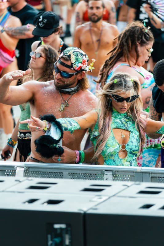 Festival couple dancing